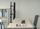 NÖRDIC Monitor arm table mount in steel for dual monitors 17-32 inches, tiltable, rotatable and swivel, black, monitor mount