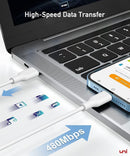 NÖRDIC Non MFI Lightning to USB-C cable white 2m