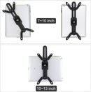 NÖRDIC Rotating 360 degree wall mount with metal base and aluminum alloy for tablets in sizes 7-13 inches.