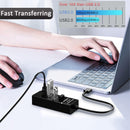 NÖRDIC USB 3.0 4port 5Gbps hub 25cm cable black