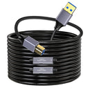 NÖRDIC USB 3.0 Active Printer Cable - 15m USB A to USB B 3.0 Compatible with printer, conference camera, docking station, hard drive and more