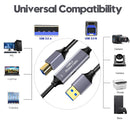 NÖRDIC USB 3.0 Active Printer Cable - 15m USB A to USB B 3.0 Compatible with printer, conference camera, docking station, hard drive and more
