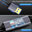 NÖRDIC USB 3.0 Active Printer Cable - 15m USB A to USB B 3.0 Compatible with printer, conference camera, docking station, hard drive and more