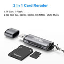NÖRDIC USB-A 3.0 Kortläsare 2 Slot SD, MicroSD UHS-I