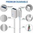 NÖRDIC USB3.2 Gen1 5Gbps USB-A OTG till USB-C adapter aluminium 50cm silver OTG till USB-C Kabel