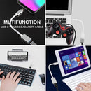 NÖRDIC USB3.2 Gen1 5Gbps USB-A OTG till USB-C adapter aluminium 50cm silver OTG till USB-C Kabel