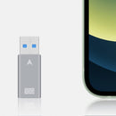 NÖRDIC USB3.2 Gen2 USB-C to USB-A adapter 10Gbps metal grey