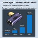 NÖRDIC USB4 angled adapter male to female 40G 8K60Hz PD100W