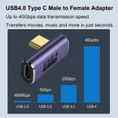 NÖRDIC USB4 angled adapter male to female 40G 8K60Hz PD100W
