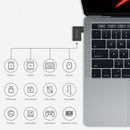 NÖRDIC USB-A 3.1 OTG female to USB C male angled adapter 5Gbps Aluminum sync and charging OTG USB-C adapter