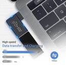 NÖRDIC USB-A 3.1 OTG hona till USB C hane vinklad adapter 5Gbps Aluminium synk och laddning OTG USB-C adapter
