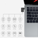 NÖRDIC USB-A 3.1 OTG hona till USB C hane vinklad adapter 5Gbps Aluminium synk och laddning OTG USB-C adapter