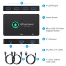 NÖRDIC USB-A Switch 2 computers to 4 USB-A 3.1 5Gbps