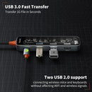 NÖRDIC USB-C 1 till 5 hubb 1xHDMI 4K60Hz, 1xUSB-C PD 100W, 3xUSB-A, 30cm