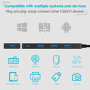 NÖRDIC USB C 3.1 4port 5Gbps hub 17cm cable black