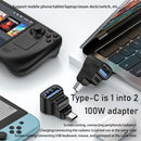 NÖRDIC USB-C Adapter 1 to 2 USB-C 3.1 + USB-A 10Gbps 4K60Hz 100W PD