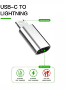 NÖRDIC USBC C female to Lightning ha (Non MFI) adapter silver