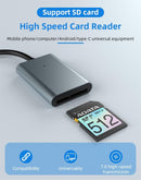 NÖRDIC USB-C 3.2 10Gbps Kortläsare SD Express 7.1 UHS-I NVME PCI-e 3.1