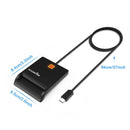 NÖRDIC USB-C Smartkort- och SIMkortläsare ISO7816 IDkort EMV Creditkort