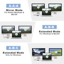 NÖRDIC USB-C adapter to dual HDMI displays, 4K 60Hz, Windows, MacOS, Android