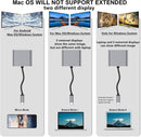 NÖRDIC USB-C-adapter til to HDMI-skærme, 4K 60Hz, Windows, MacOS, Android