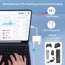 NÖRDIC USB-C Kortläsare 2 Slot SD, MicroSD 1xUSB-A 1xUSB-C UHS-I