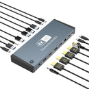 NÖRDIC USB-C DisplayLink Docking Station 1 to 17 Dual Monitors HDMI + DP, 1xUSB-C PD 100W, 1xUSB-C QC, 2xUSB-C, 1xUSB-A QC, 4xUSB-A, 1xGigaLan