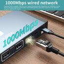 NÖRDIC USB-C DisplayLink Docking Station 1 to 17 Dual Monitors HDMI + DP, 1xUSB-C PD 100W, 1xUSB-C QC, 2xUSB-C, 1xUSB-A QC, 4xUSB-A, 1xGigaLan
