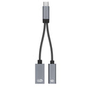 NÖRDIC USB-C hub 2 portar 1x USB-A 2.0 1x USB-C PD 3.0 60W