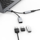 NÖRDIC USB-C hub 2 ports 1x USB-A 2.0 1x USB-C PD 3.0 60W