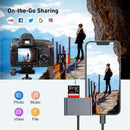 NÖRDIC USB-C Kortläsare 2 Slot SD, MicroSD, 1xUSB-A UHS-I