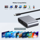 NÖRDIC USB-C Kortläsare 2 Slot SD, MicroSD, 1xUSB-A UHS-I