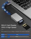 NÖRDIC USB-C 3.1 Kortläsare 2 Slot SD 4.0 och MicroSD UHS-II