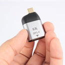 NÖRDIC USB C to Displayport adapter 8K at 60Hz 32.4Gbps Support for 3D and HDCP 1.4 and 2.2 Aluminum Space Gray