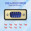 NÖRDIC USB-C to Serial DB9 RS232 1.8m