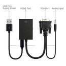 NÖRDIC VGA to HDMI adapter 1080p 60Hz HDCP 1.2