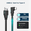 NÖRDIC VR Link cable 3m USB3.2 Gen USB-C to A 5Gbps 3A fast charge Oculus Quest 2 Super Speed USB