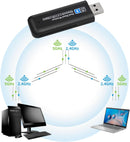 NÖRDIC WIFI6 Bluetooth 5.0 Wireless USB3.0 Adapter Dual Band 2.4/5.8Ghz 1300Mbps