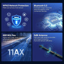 NÖRDIC WIFI6 Bluetooth 5.3 Wireless Adapter Dual band 2.4/5.8GHz