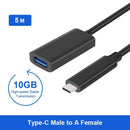 NÖRDIC active 5m USB 3.2 Gen 2 SuperSpeed 10Gbps Extension cable USB-C male to USB-A female