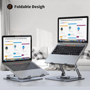 NÖRDIC bärbarställ för upp till 17" roterbart och justerbar höjd notebookställ laptopstativ dark grey