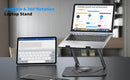 NÖRDIC bärbarställ för upp till 17" roterbart och justerbar höjd notebookställ laptopstativ dark grey