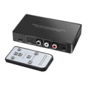 NÖRDIC digital to analog audio converter, Toslink and Coaxial to RCA L / R audio and 3.5mm AUX output by remote control