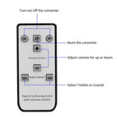 NÖRDIC digital to analog audio converter, Toslink and Coaxial to RCA L / R audio and 3.5mm AUX output by remote control