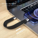 NÖRDIC short flat cable 14cm USB-C to Lightning fast charging PD18W chipset C94