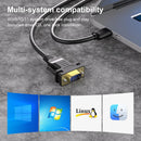 USB-A to RS232 DB9 Male Cable for Serial Devices with FTDI Chipset