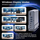 15-in-1 USB-C Docking Station 4K@30Hz HDMI and DisplayPort, 3xUSB 3.0, 2xUSB 2.0, PD 100W charging, 1000Mbps RJ45 Ethernet for Windows and macOS