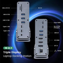 15-in-1 USB-C Docking Station 4K@30Hz HDMI and DisplayPort, 3xUSB 3.0, 2xUSB 2.0, PD 100W charging, 1000Mbps RJ45 Ethernet for Windows and macOS