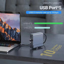 15-in-1 USB-C Docking Station 4K@30Hz HDMI and DisplayPort, 3xUSB 3.0, 2xUSB 2.0, PD 100W charging, 1000Mbps RJ45 Ethernet for Windows and macOS