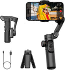 3-Axis Handheld Phone Stabilizer Gimbal Foldable for iPhone and Android Focus Wheel with Face/Object Tracking